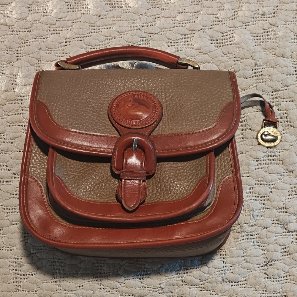 Dooney & Bourke Brown and Chestnut Leather Mini Top-Handle Bag